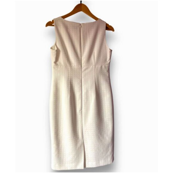 Black Label by Evan Picone Blue Sleeveless Empire Waist Sheath Dress Size 14 - Picture 2 of 8